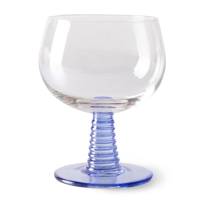 Swirl wijnglas laag, Blue HKliving