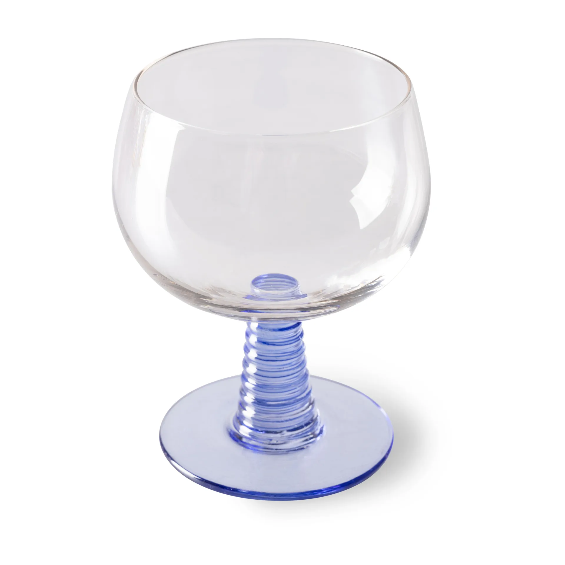 Swirl wijnglas laag, Blue HKliving