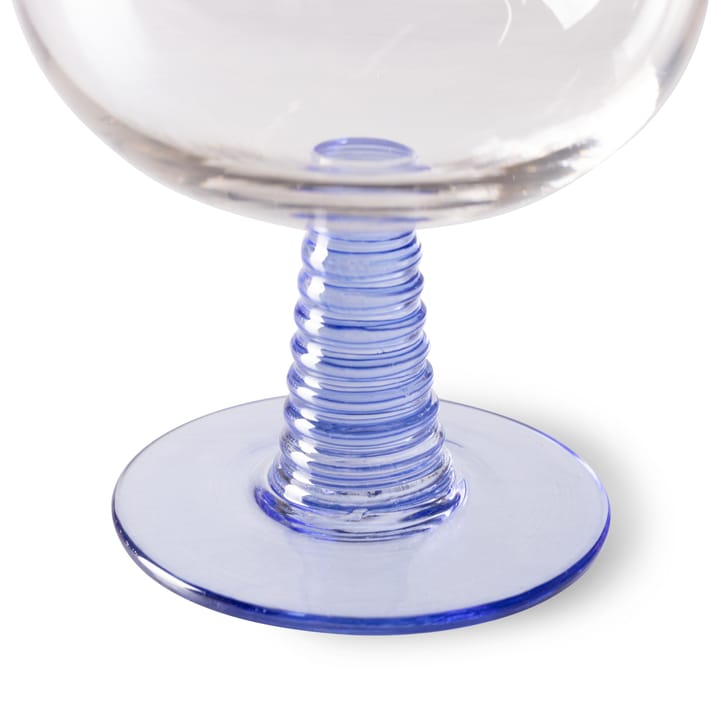 Swirl wijnglas laag - Blue - HKliving