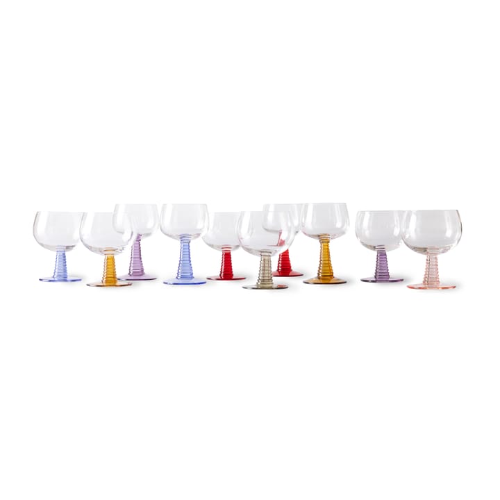 Swirl wijnglas laag, Blue HKliving
