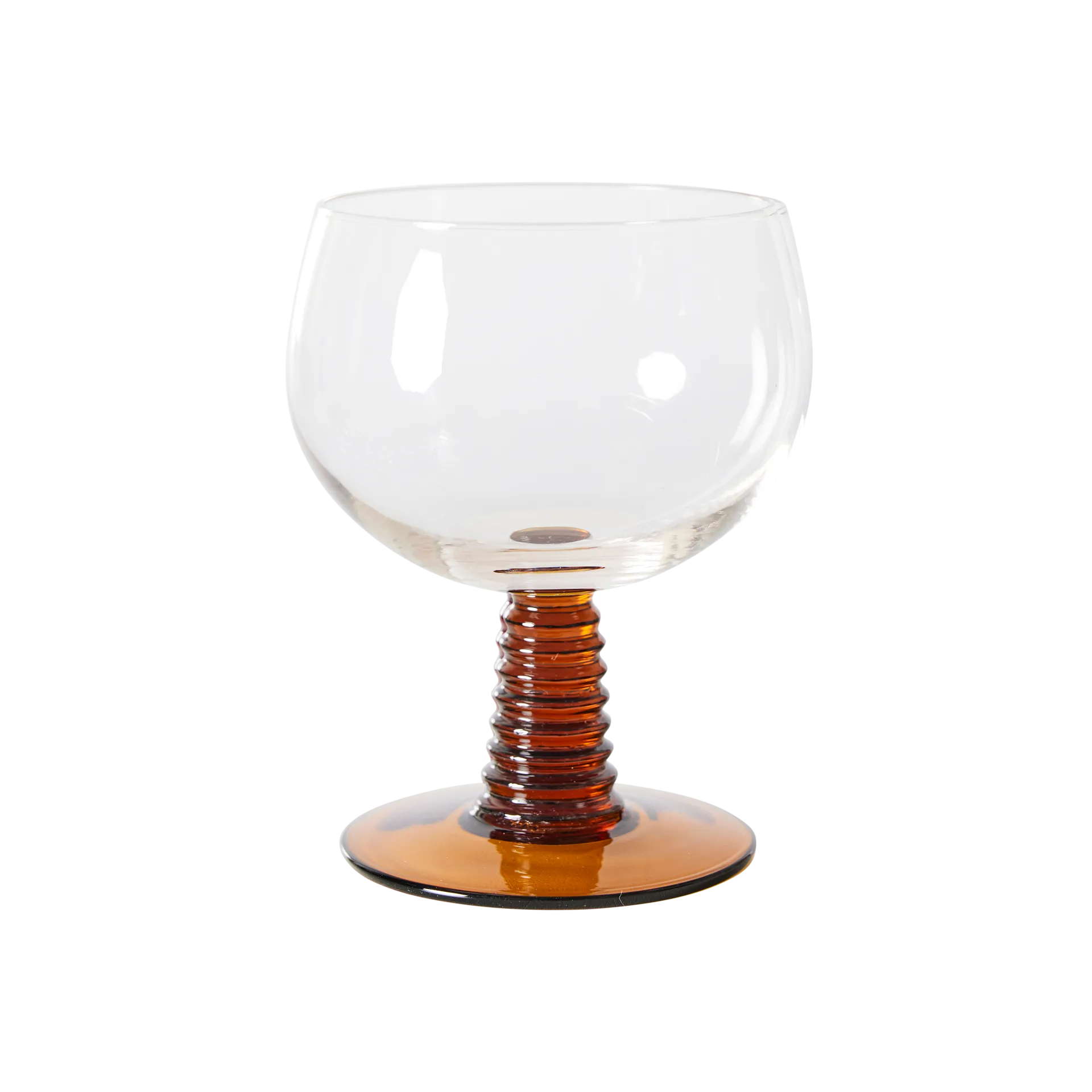 Swirl wijnglas laag, Ochre HKliving