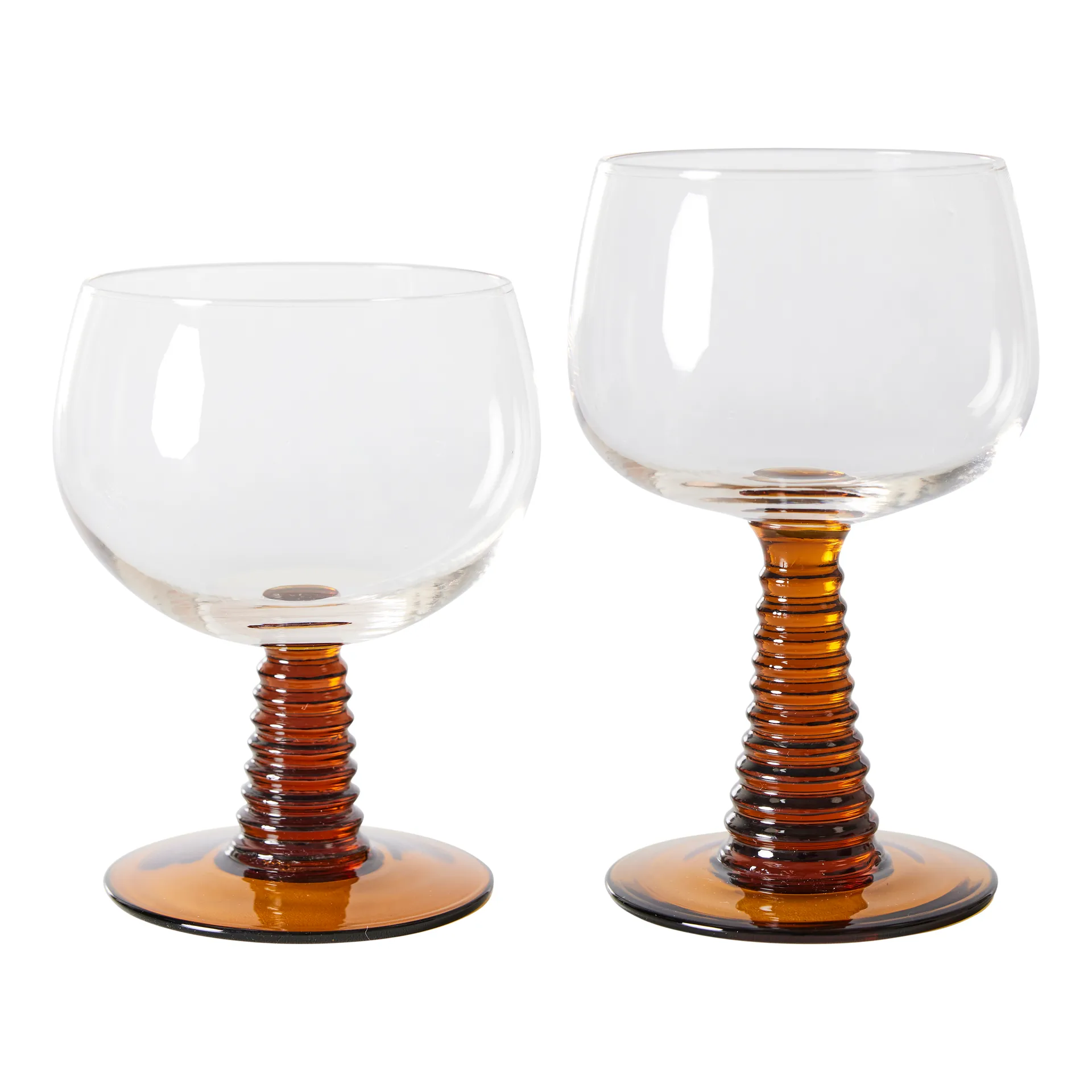 Swirl wijnglas laag, Ochre HKliving
