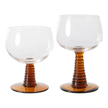 Swirl wijnglas laag - Ochre - HKliving