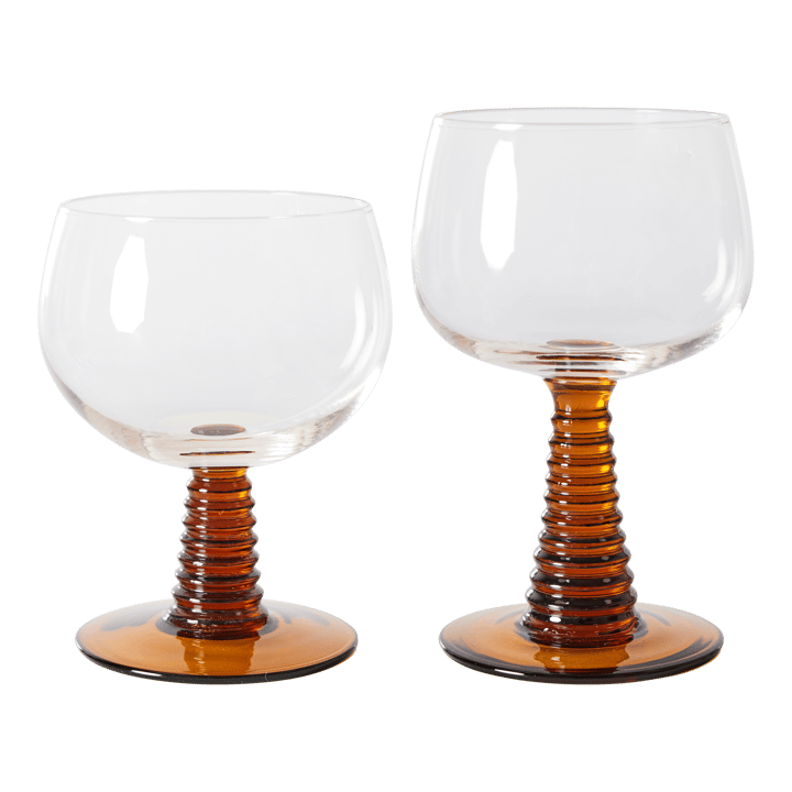 Swirl wijnglas laag, Ochre HKliving