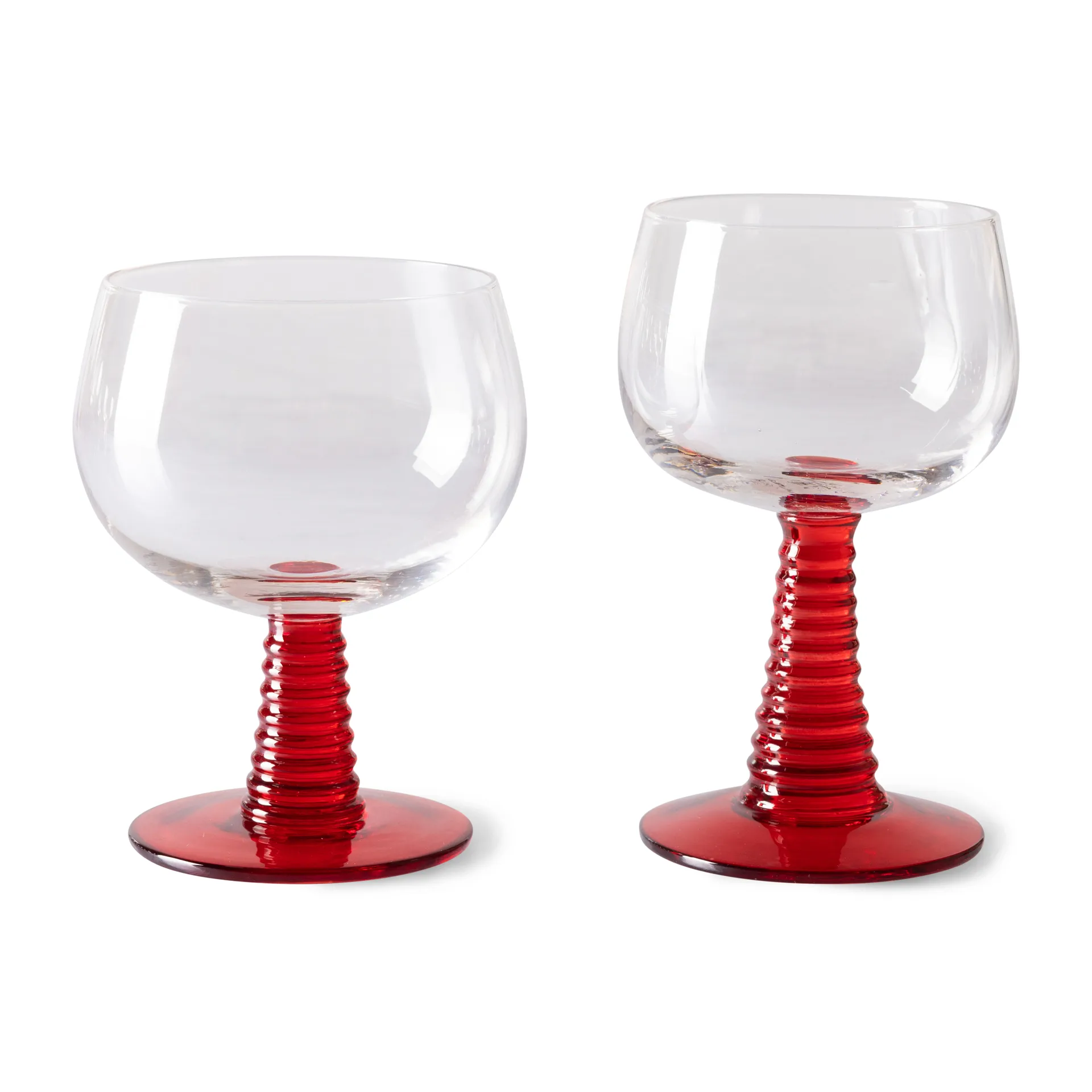 Swirl wijnglas laag, Red HKliving
