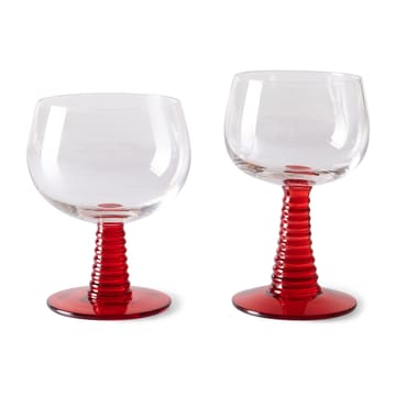 Swirl wijnglas laag - Red - HKliving