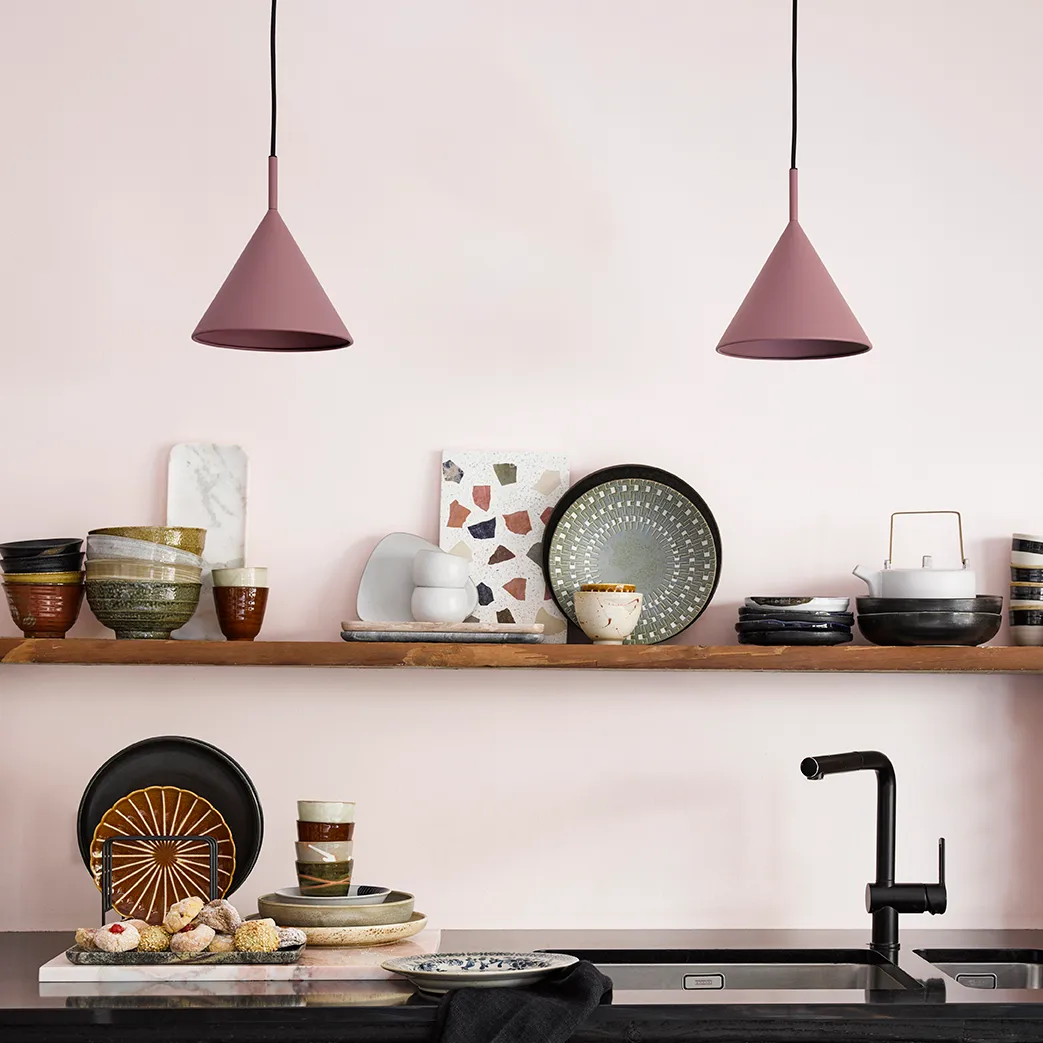 Triangle plafondlamp M, Matt purple HKliving