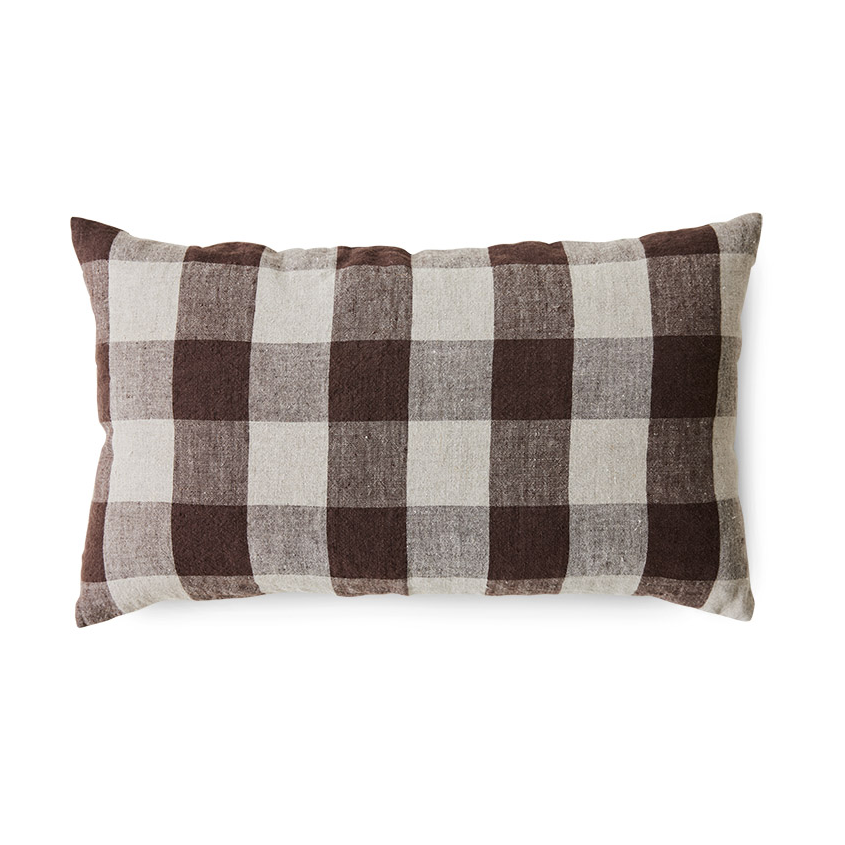 HKliving Woven kussen 35x60 cm Vineyard | Scandinavisch Interieur | Kussens | Zwart