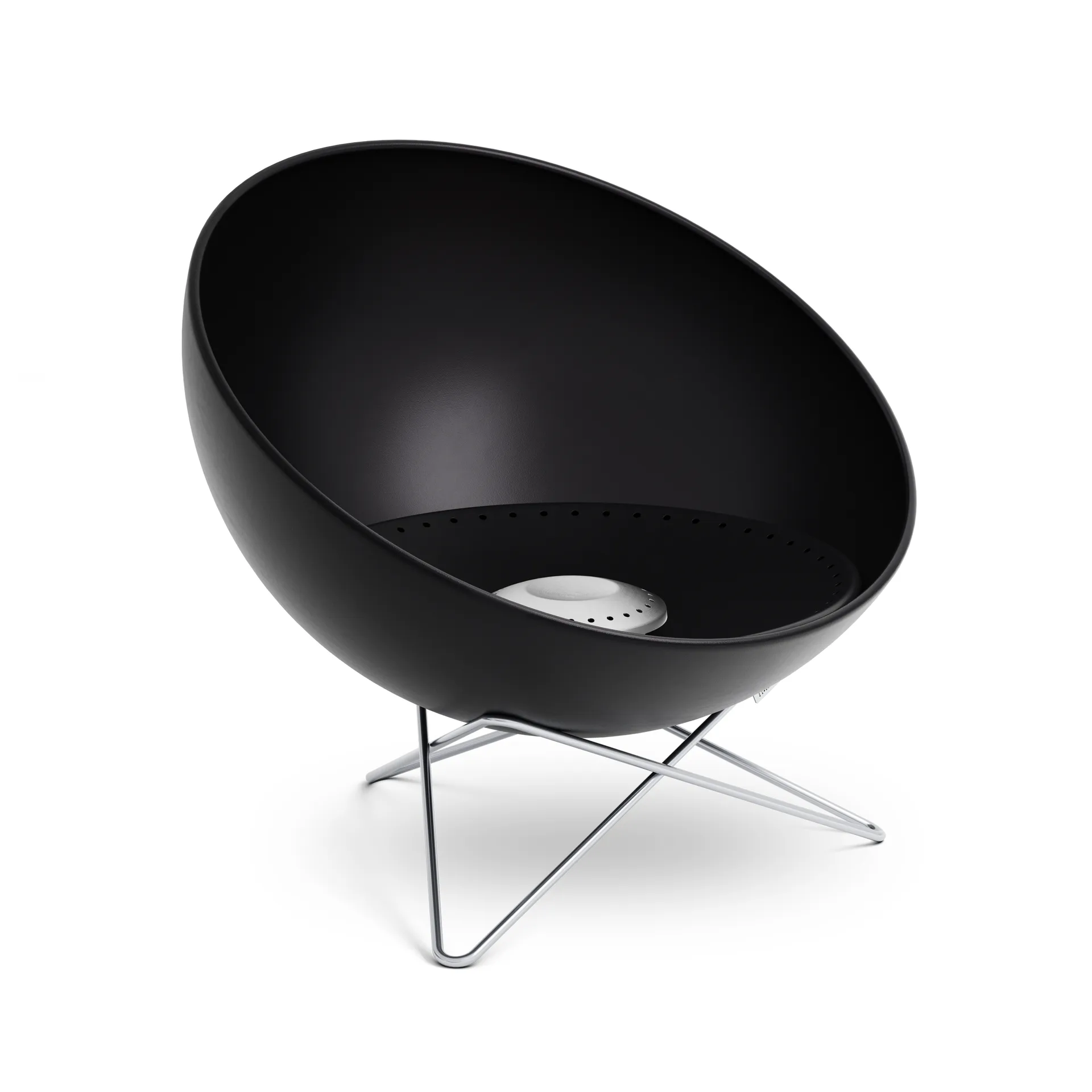 BOWL 57 vuurschaal, Zwart-zilver, steronderstel Höfats