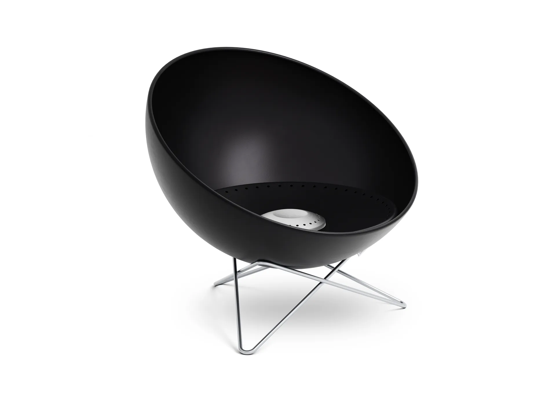 BOWL 70 vuurschaal, Zwart-zilver, steronderstel Höfats