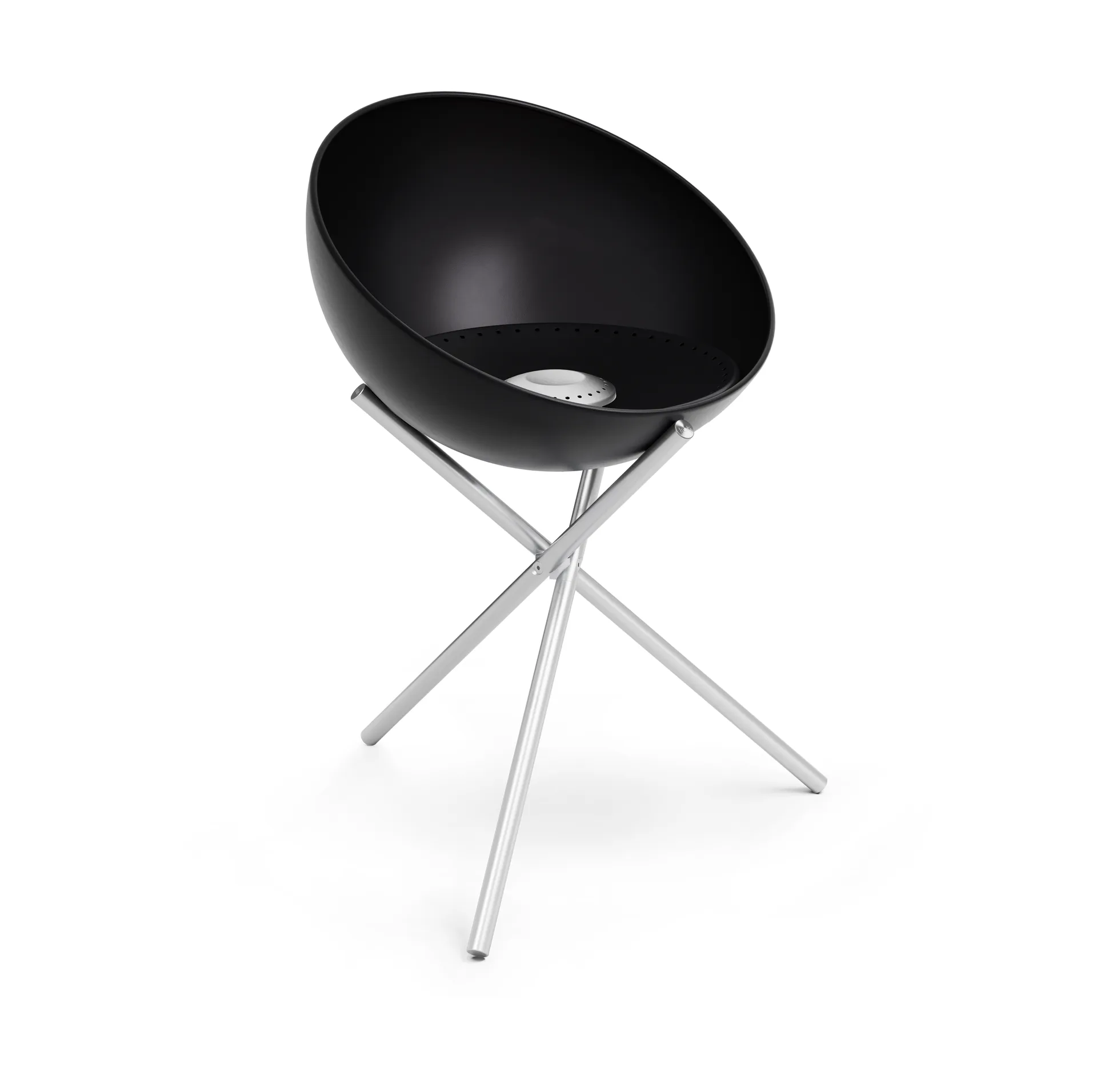 BOWL 70 vuurschaal, Zwart-zilver, tripodonderstel Höfats