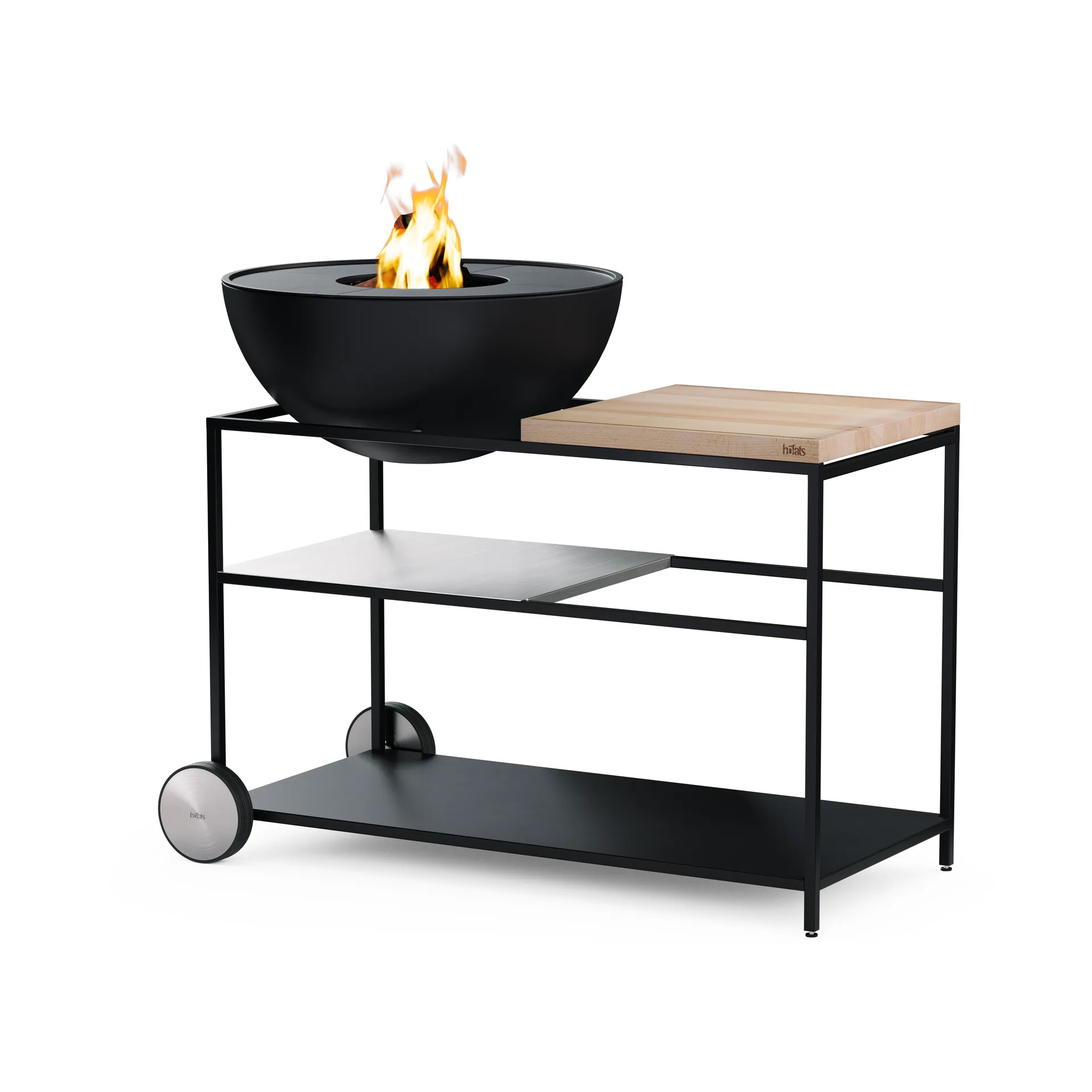 FIRE KITCHEN wielen voor buitenkeuken, Zwart, 2-pack Höfats
