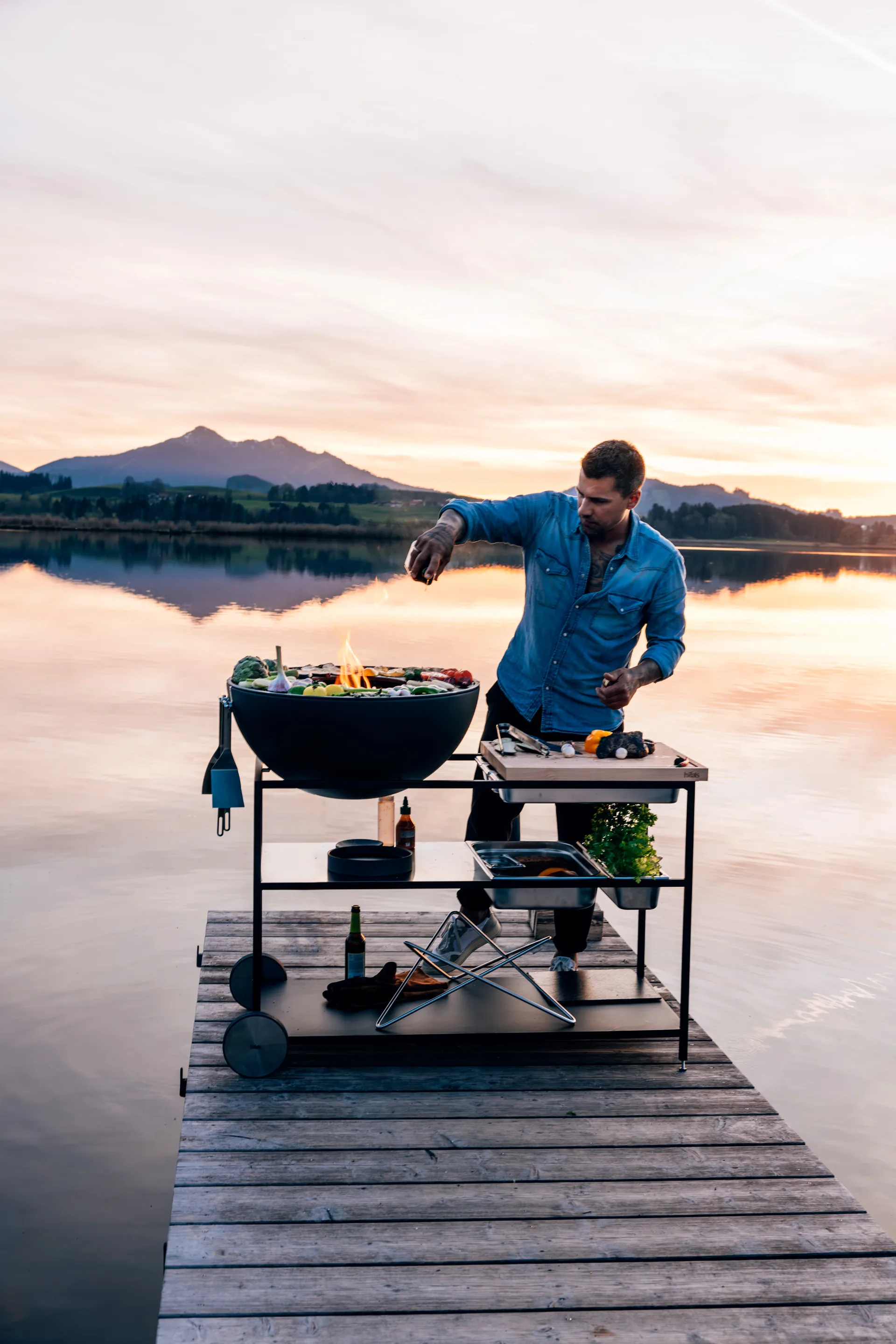FIRE KITCHEN wielen voor buitenkeuken, Zwart, 2-pack Höfats