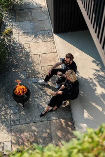 MOON 45 vuurschaal - Volledig zwart, laag statief - Höfats