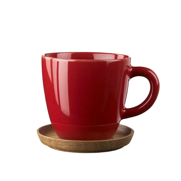 Höganäs koffiebeker - glanzend rood - Höganäs Keramik