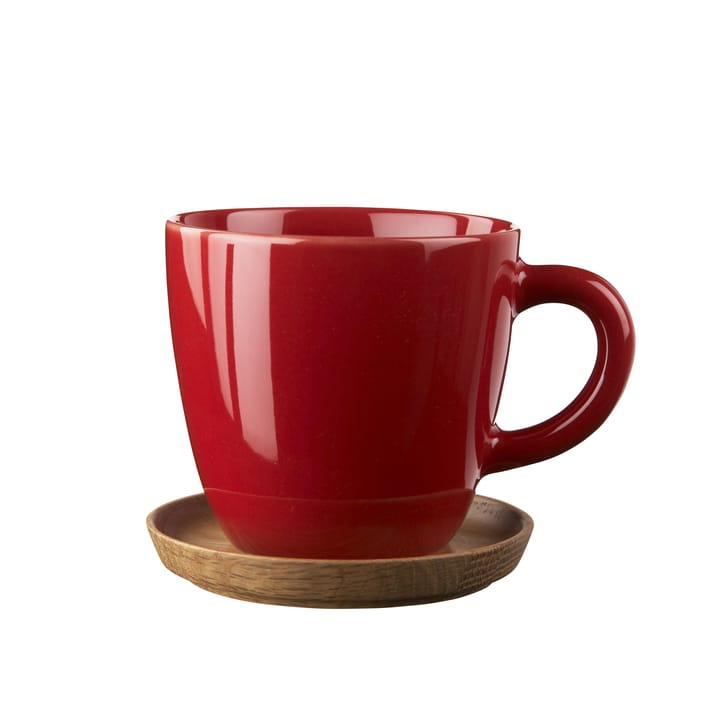 Höganäs koffiebeker, glanzend rood Höganäs Keramik