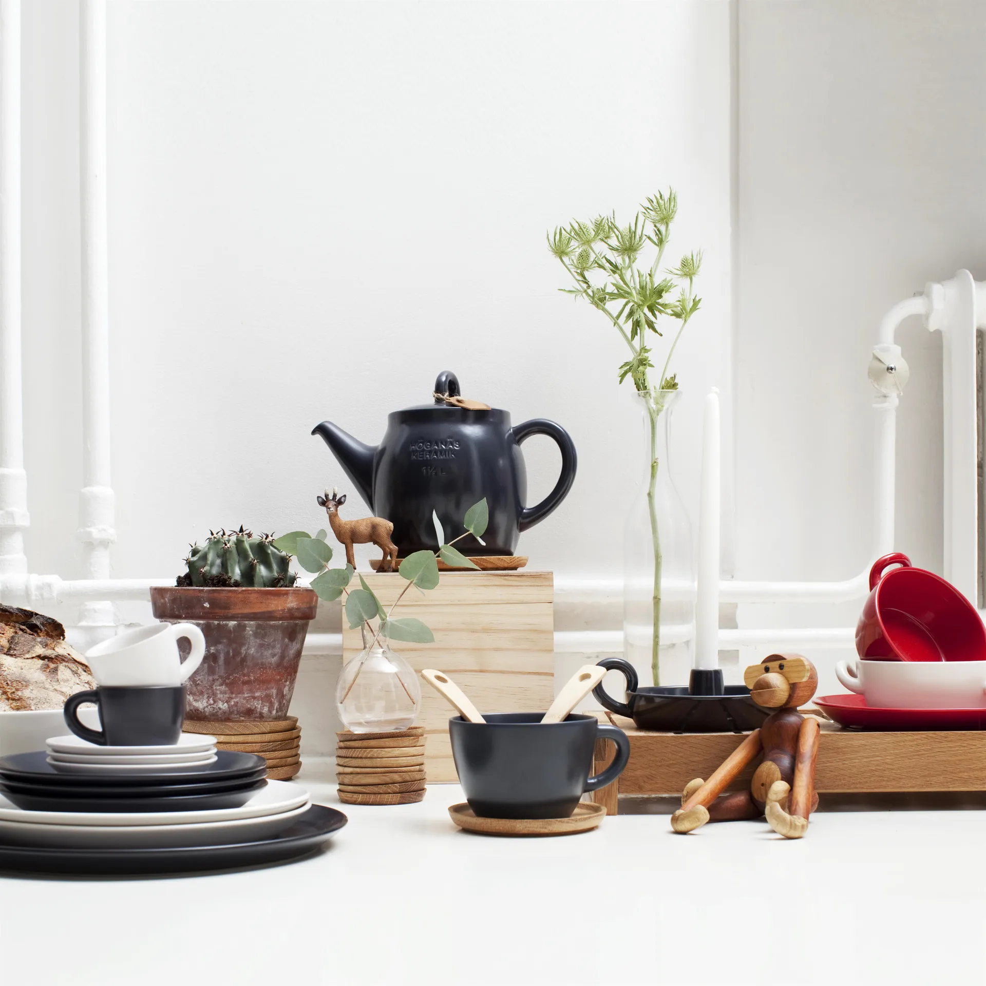 Höganäs koffiebeker, grafietgrijs mat Höganäs Keramik