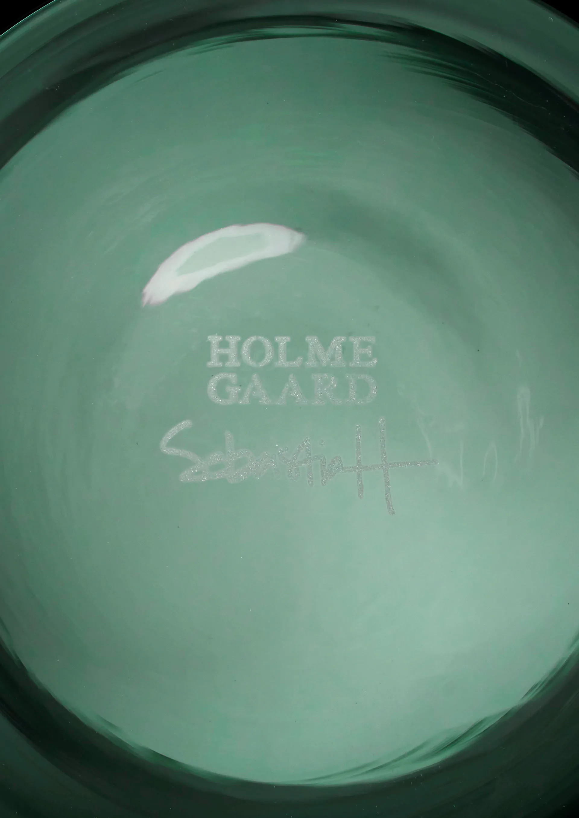 Arc vaas 21 cm, Donkergroen Holmegaard