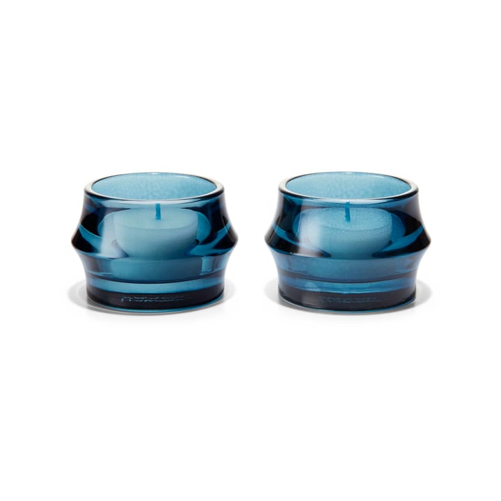 Arc waxinelichthouder 5 cm 2-pack, Donkerblå Holmegaard