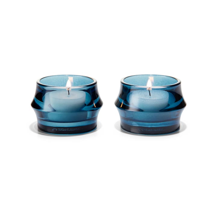 Arc waxinelichthouder 5 cm 2-pack, Donkerblå Holmegaard