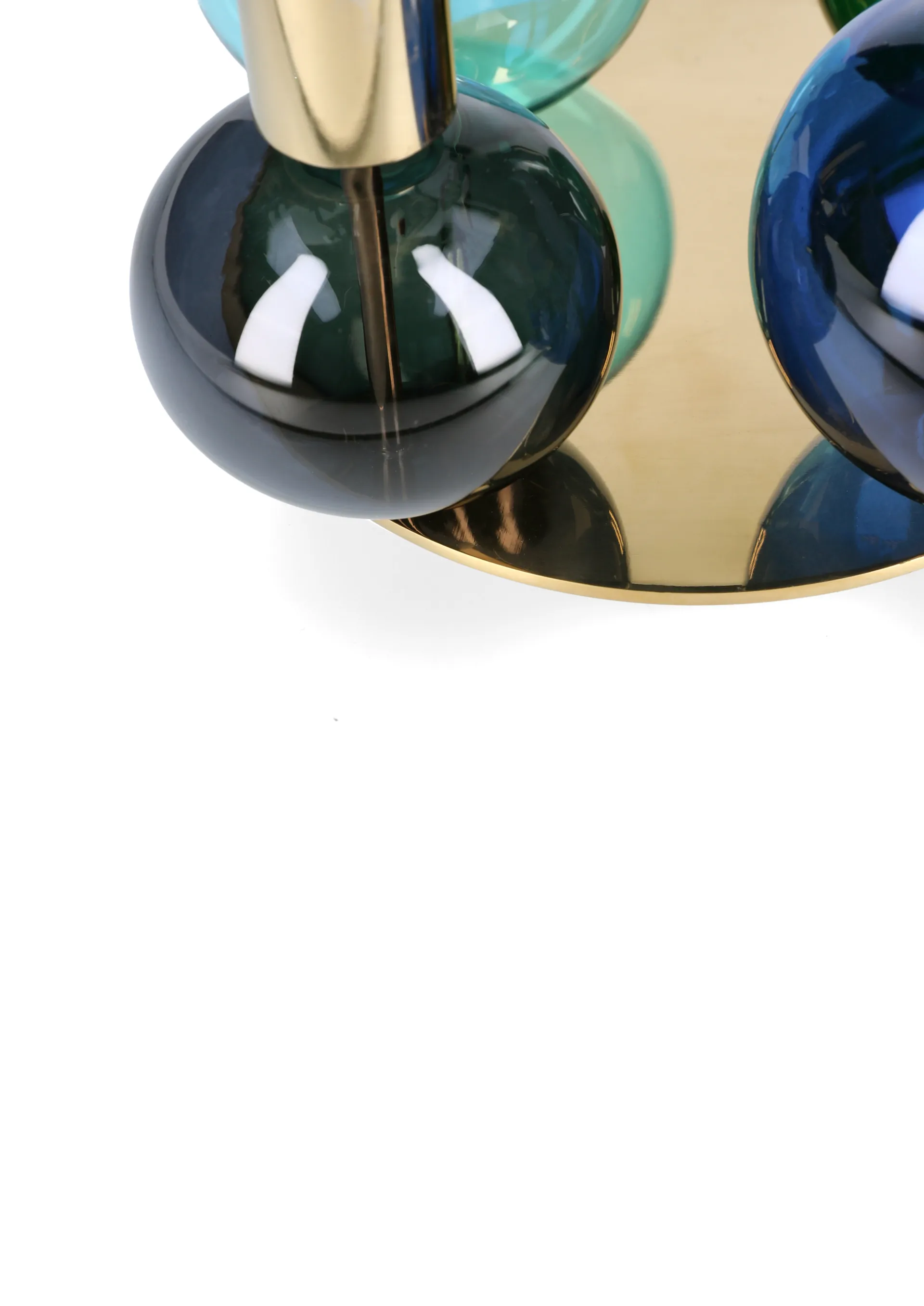 Bubble 4-arm kaarsenstandaard Ø17,5x12 cm, Blauw-groen-smoke Holmegaard