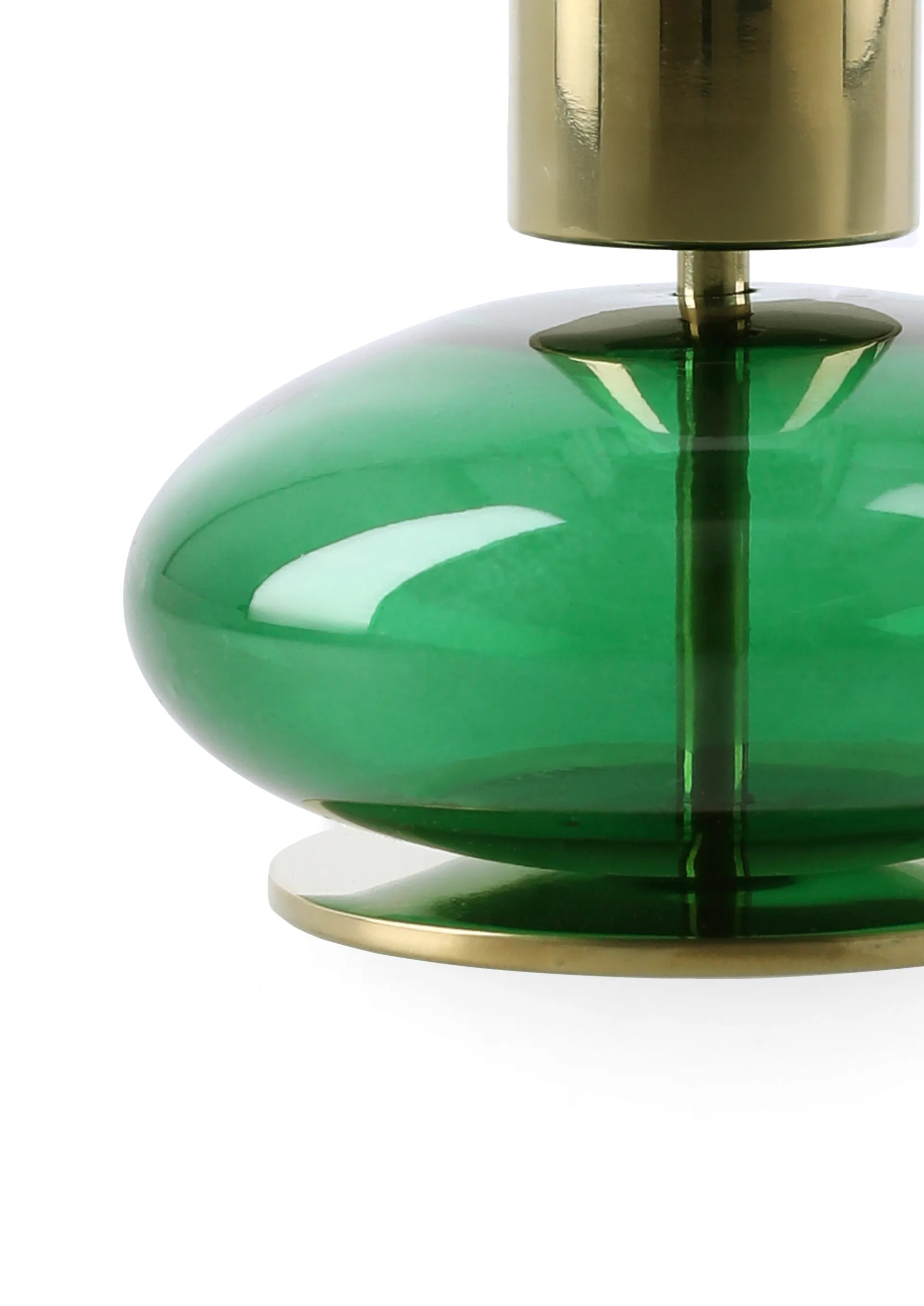 Bubble kandelaar 8 cm, Groen Holmegaard