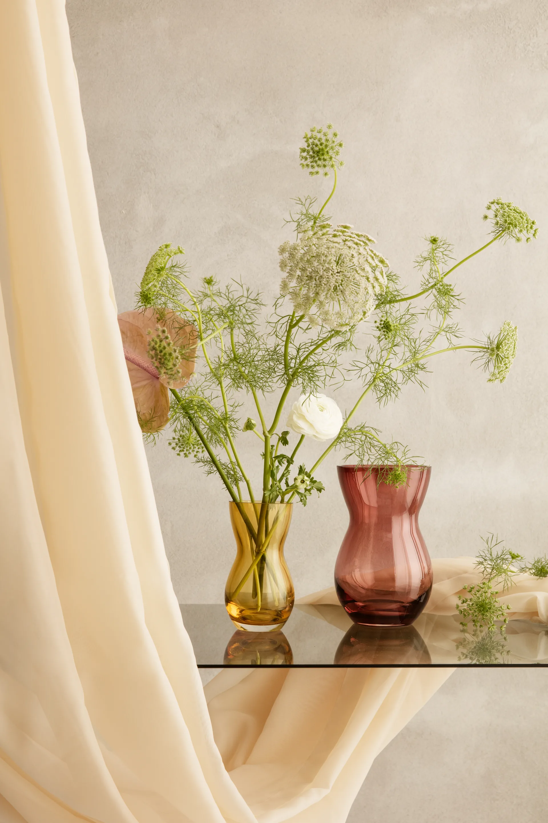 Calabas vaas 16 cm, Amber Holmegaard