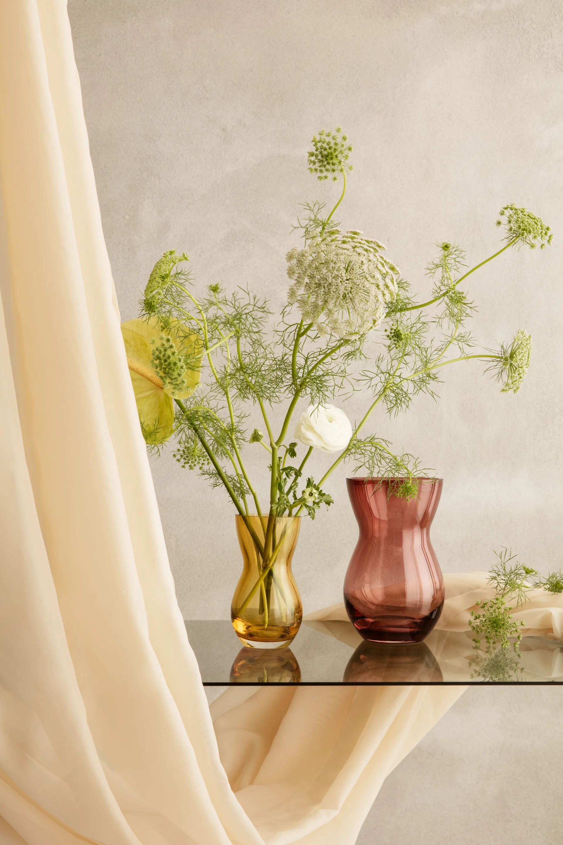 Calabas vaas 21 cm, Burgundy Holmegaard