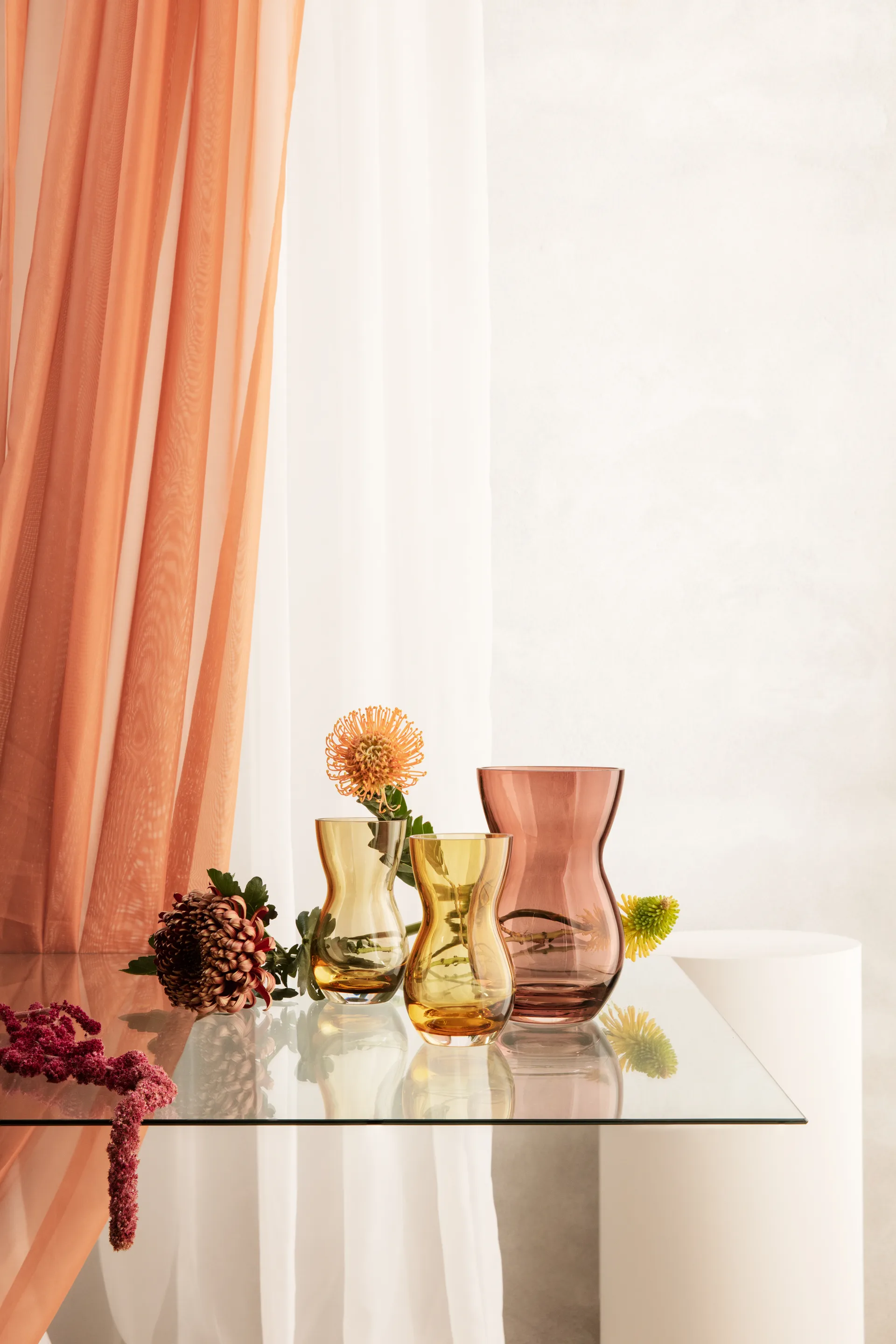 Calabas vaas 21 cm, Burgundy Holmegaard