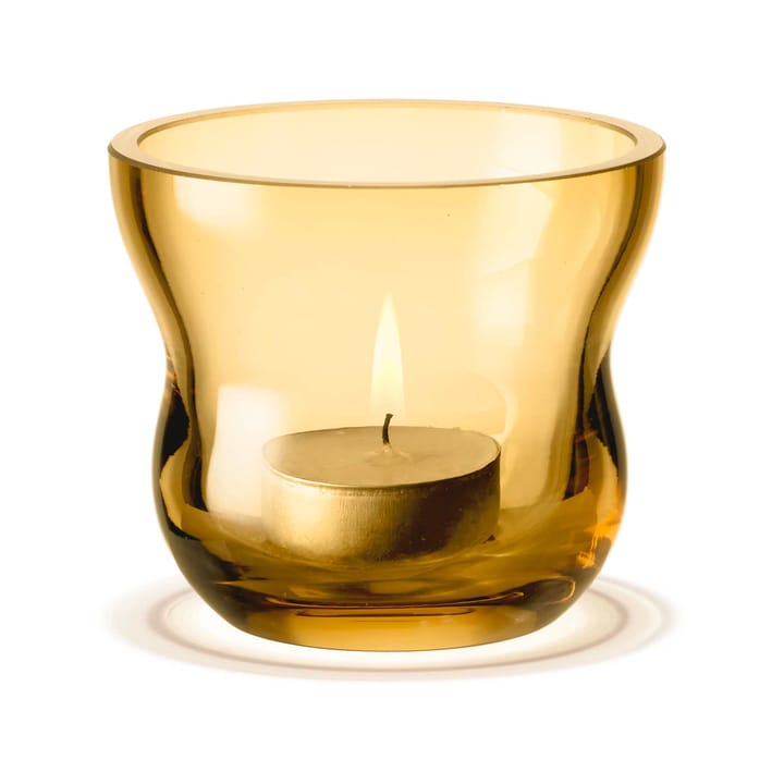 Calabas waxinelichthouder 7,5 cm, Amber Holmegaard