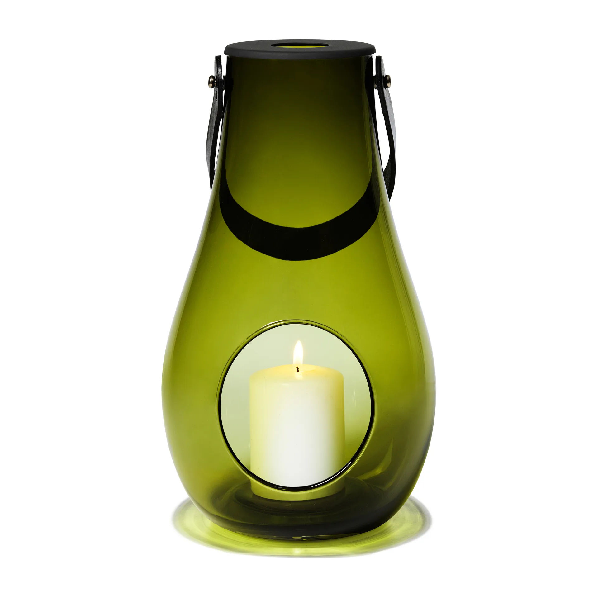 Design With Light waxinelichtjeshouder olijfgroen, 29 cm Holmegaard