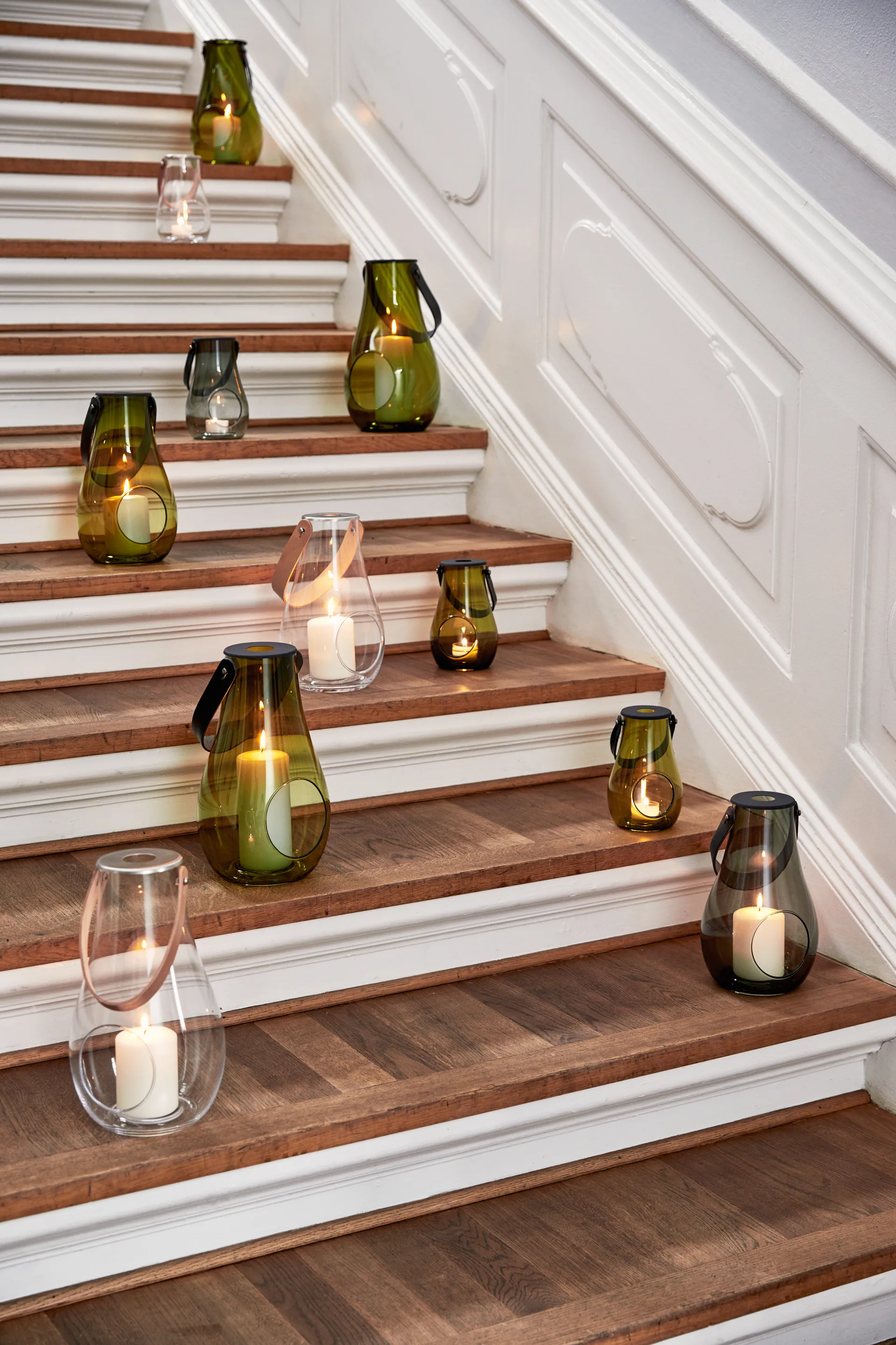 Design With Light waxinelichtjeshouder olijfgroen, 29 cm Holmegaard