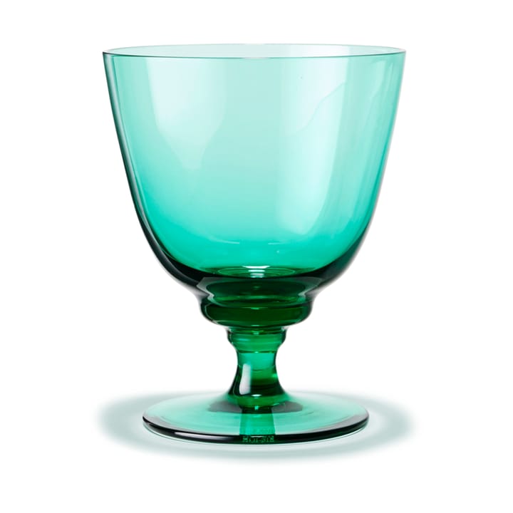 Flow glas op voet 35 cl - Emerald green - Holmegaard