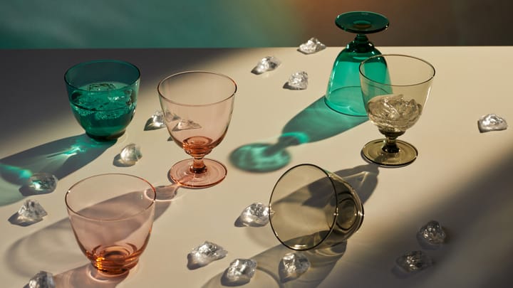 Flow glas op voet 35 cl, Smoke Holmegaard
