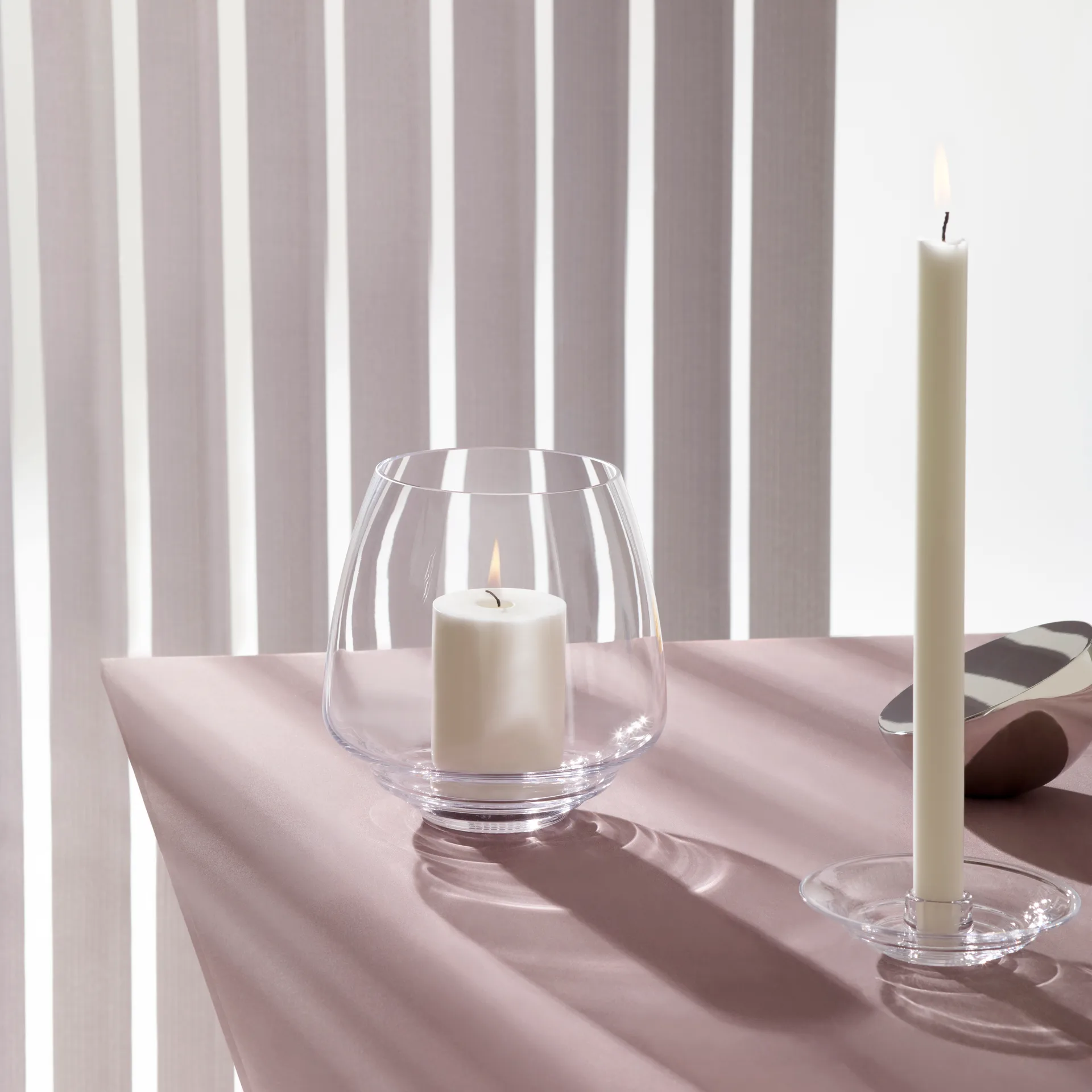 Flow kaarsenhouder Ø18,5 cm, Doorzichtig Holmegaard