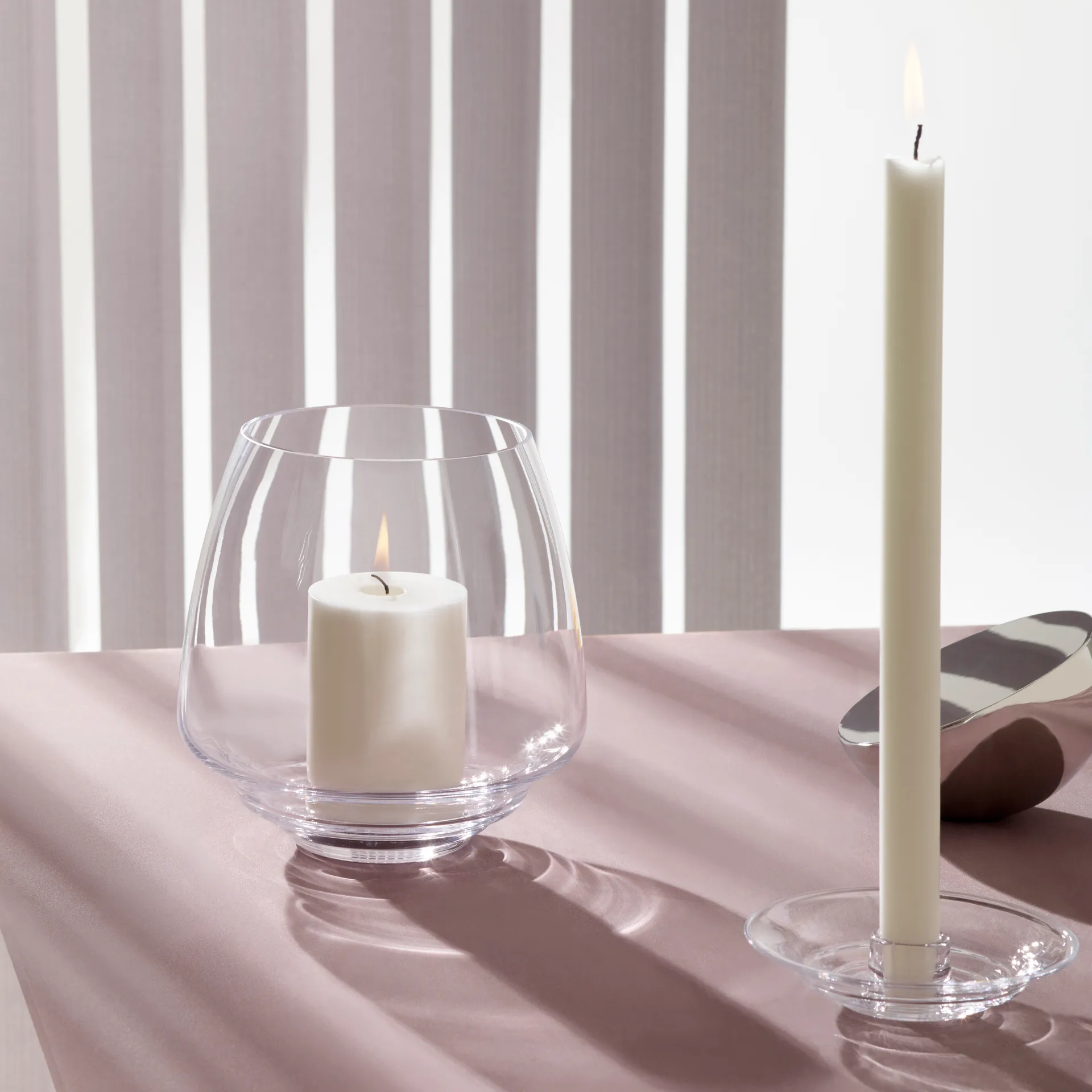 Flow kaarsenhouder, Doorzichtig Holmegaard