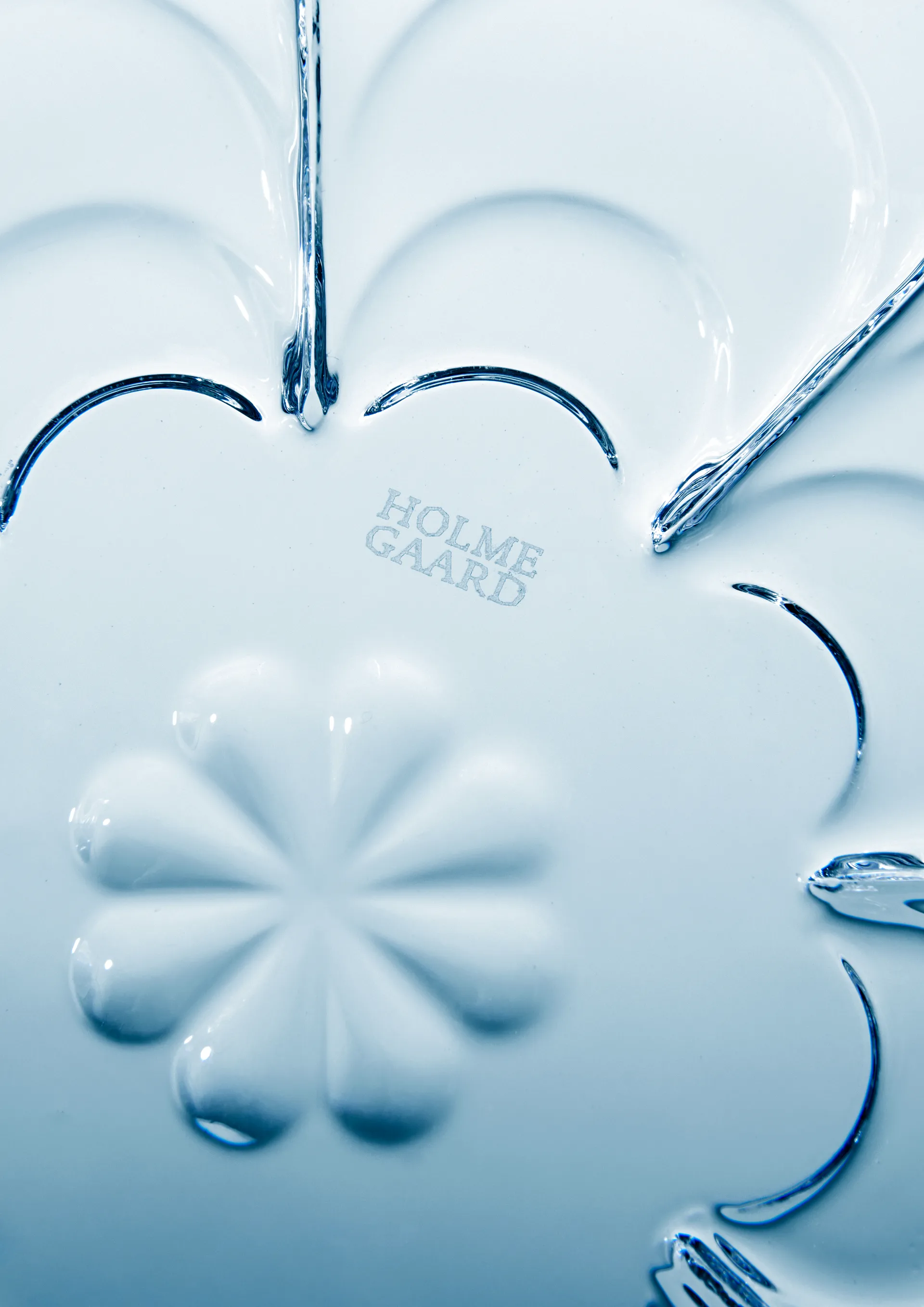 Lily waxinelichthouder Ø7 cm, Blue iris Holmegaard