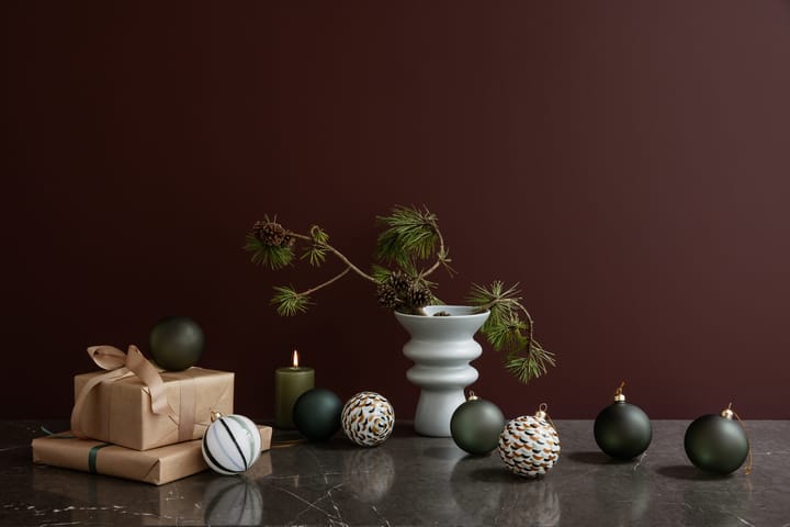 Souvenir kerstbal Ø8 cm, Donkergroen Holmegaard