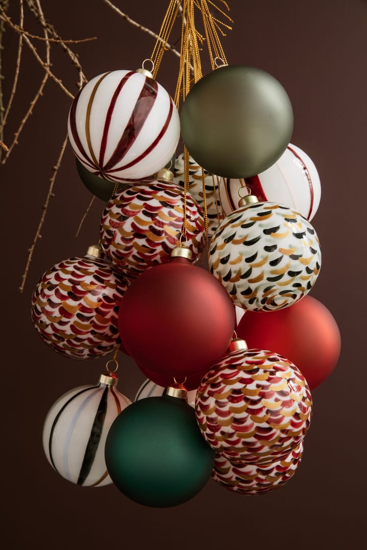 Souvenir kerstbal Ø8 cm, Donkergroen Holmegaard