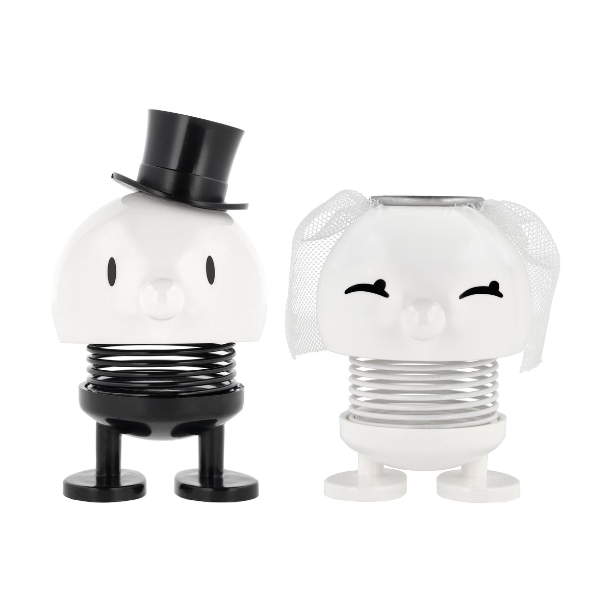 Hoptimist Bride & Groom figuur 2-delig White | Scandinavisch Interieur | Houten beelden | Wit