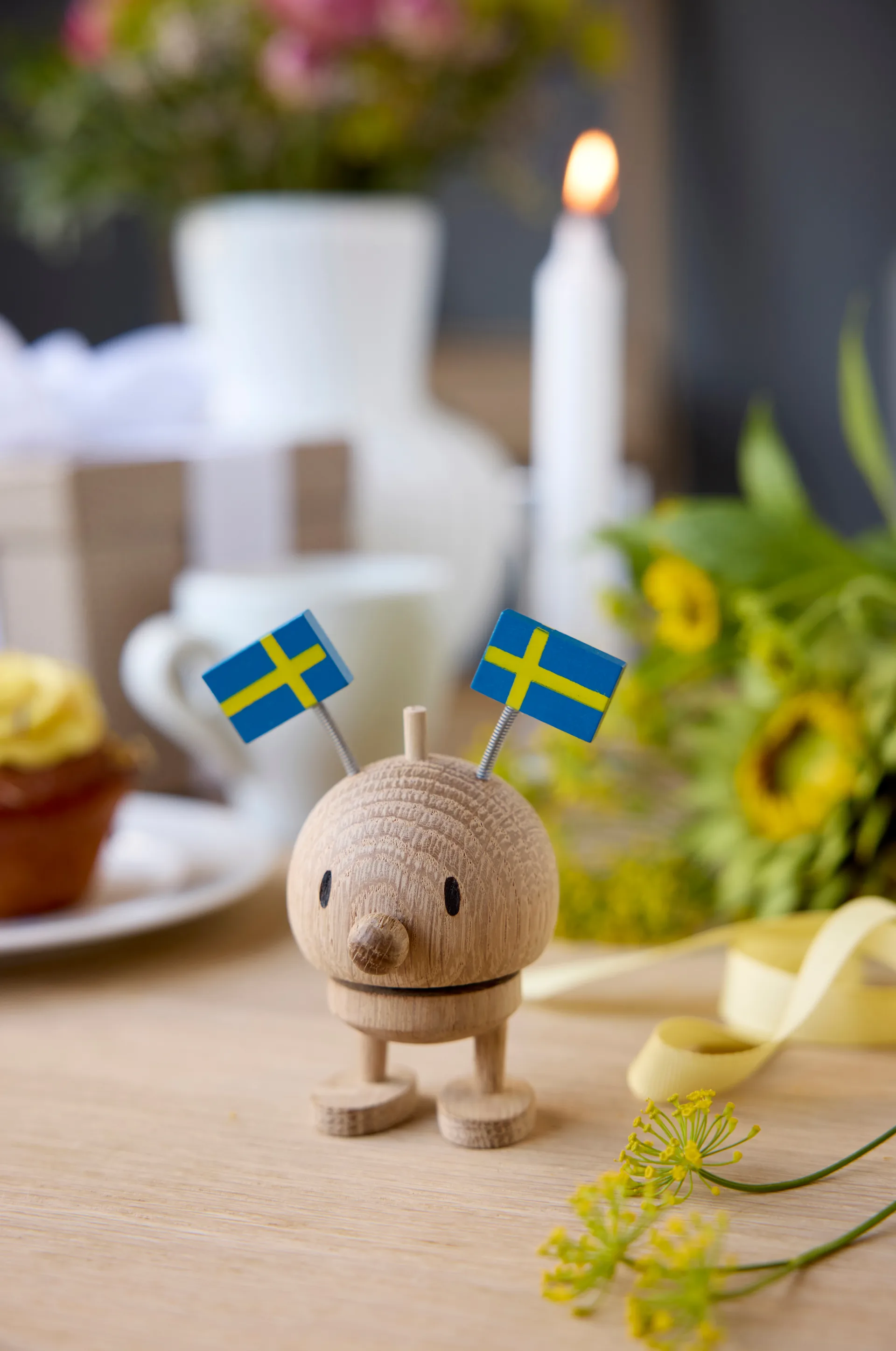 Hoptimist Celebration Bumble figuur, S, raw oak, Sweden Hoptimist