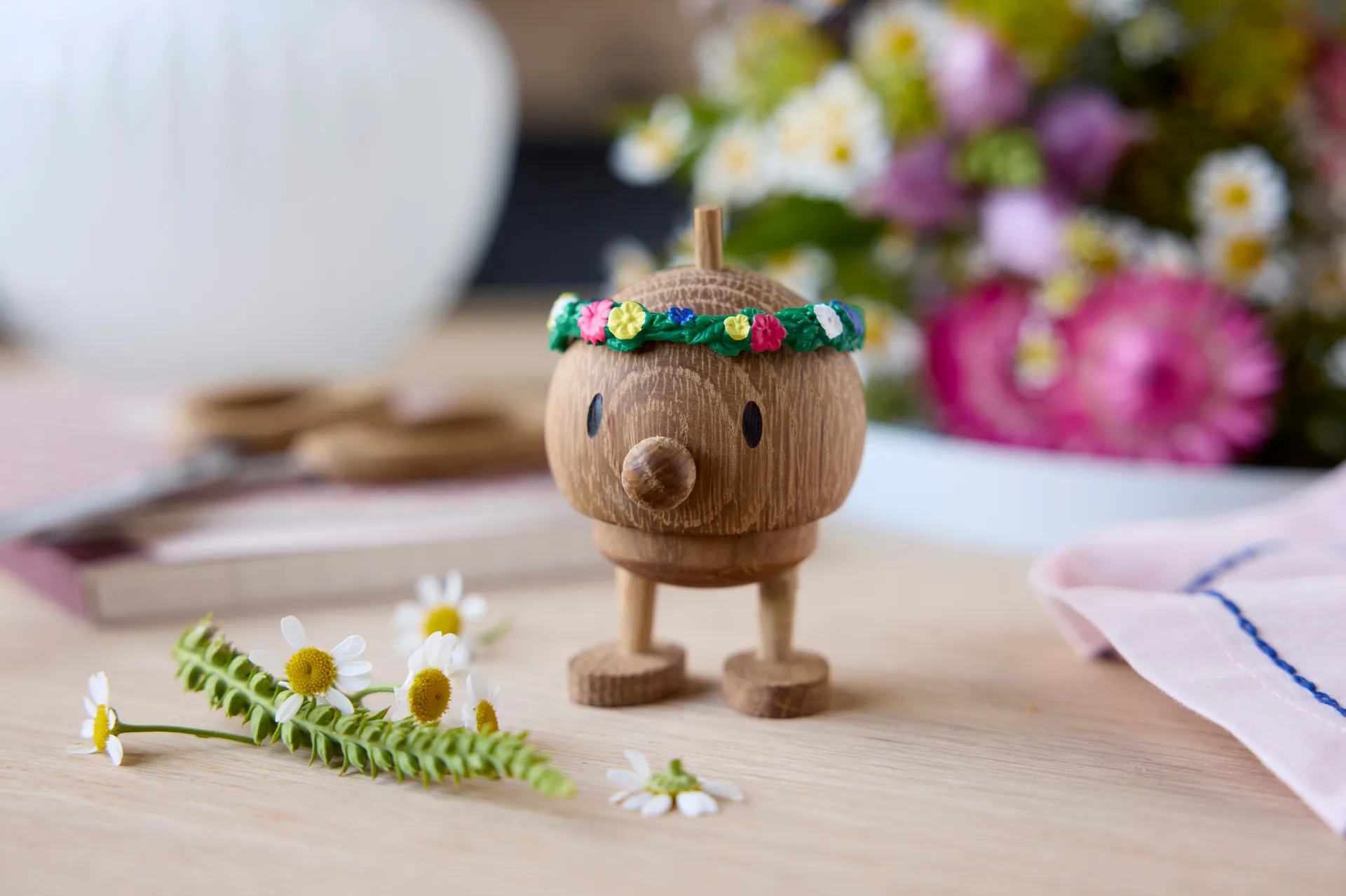 Hoptimist Flower Bumble-figuur S, Oak Hoptimist