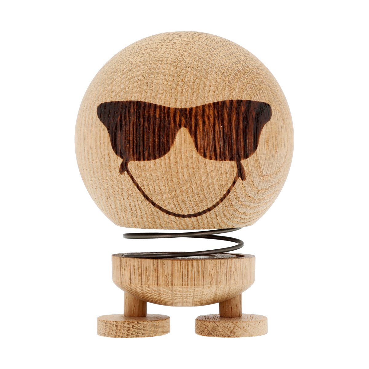 Hoptimist Smiley Cool M figuur Raw oak | Scandinavisch Interieur | Houten beelden | Bruin