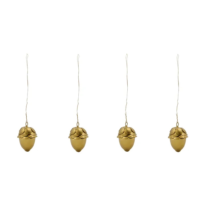Acorn decoratieve hanger 4-pack - Goud - House Doctor