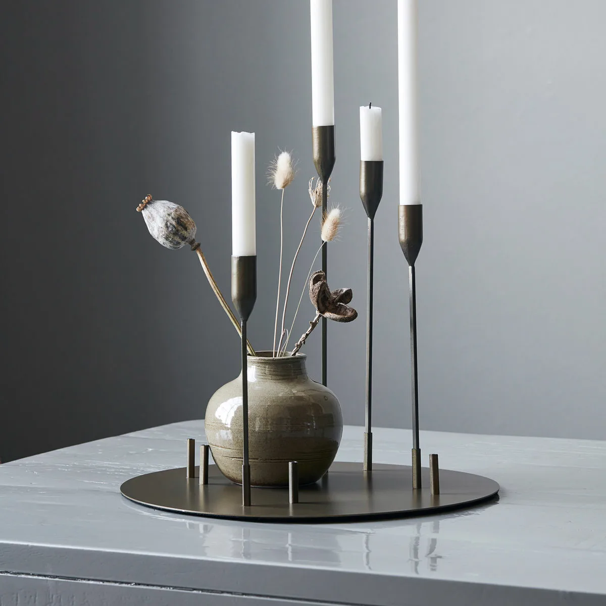 Advent kandelaar Ø40 cm, Antiek messing House Doctor