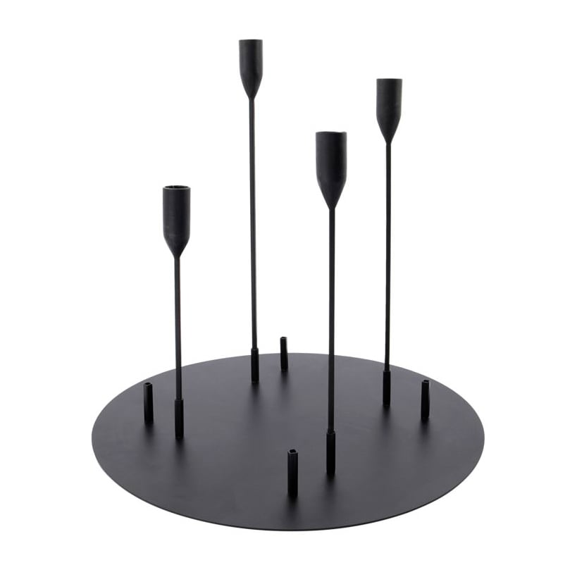 House Doctor Advent kandelaar o40 cm Zwart | Scandinavisch Interieur | Zwart