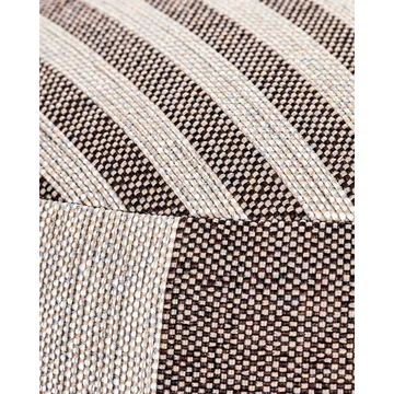 Alfo poef Ø60x40 cm - Bruin-wit - House Doctor