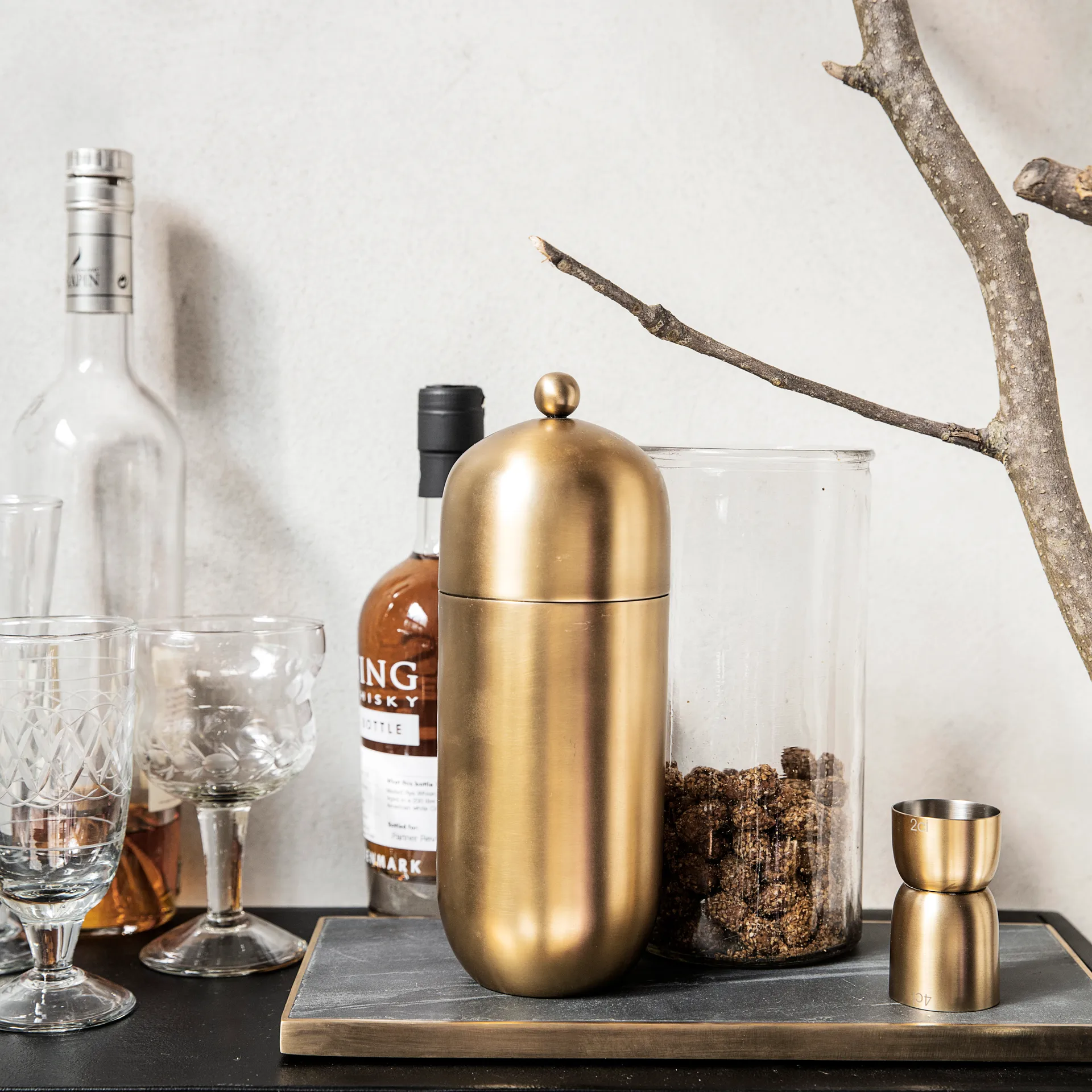 Alir cocktailshaker, messing House Doctor