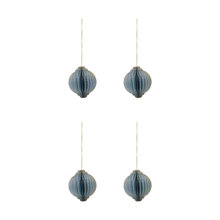 Alsta kersthanger 4-pack - Lichtblauw, Ø8 cm - House Doctor