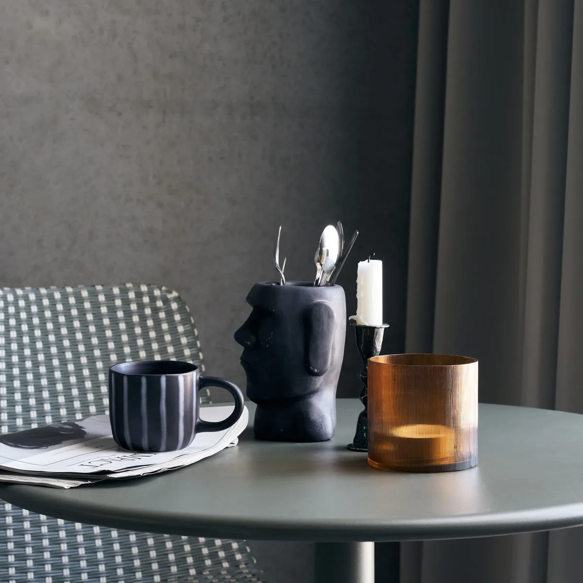 Amka waxinelichtjeshouder Ø10 cm, Amber House Doctor